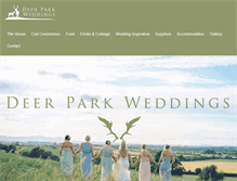 Tablet Screenshot of deerparkweddings.co.uk